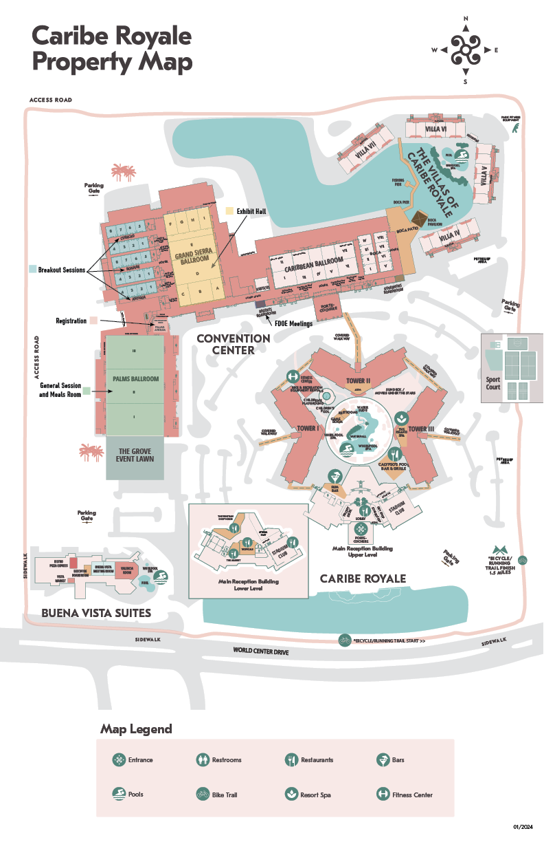 Map of the Caribe Royale Orlando