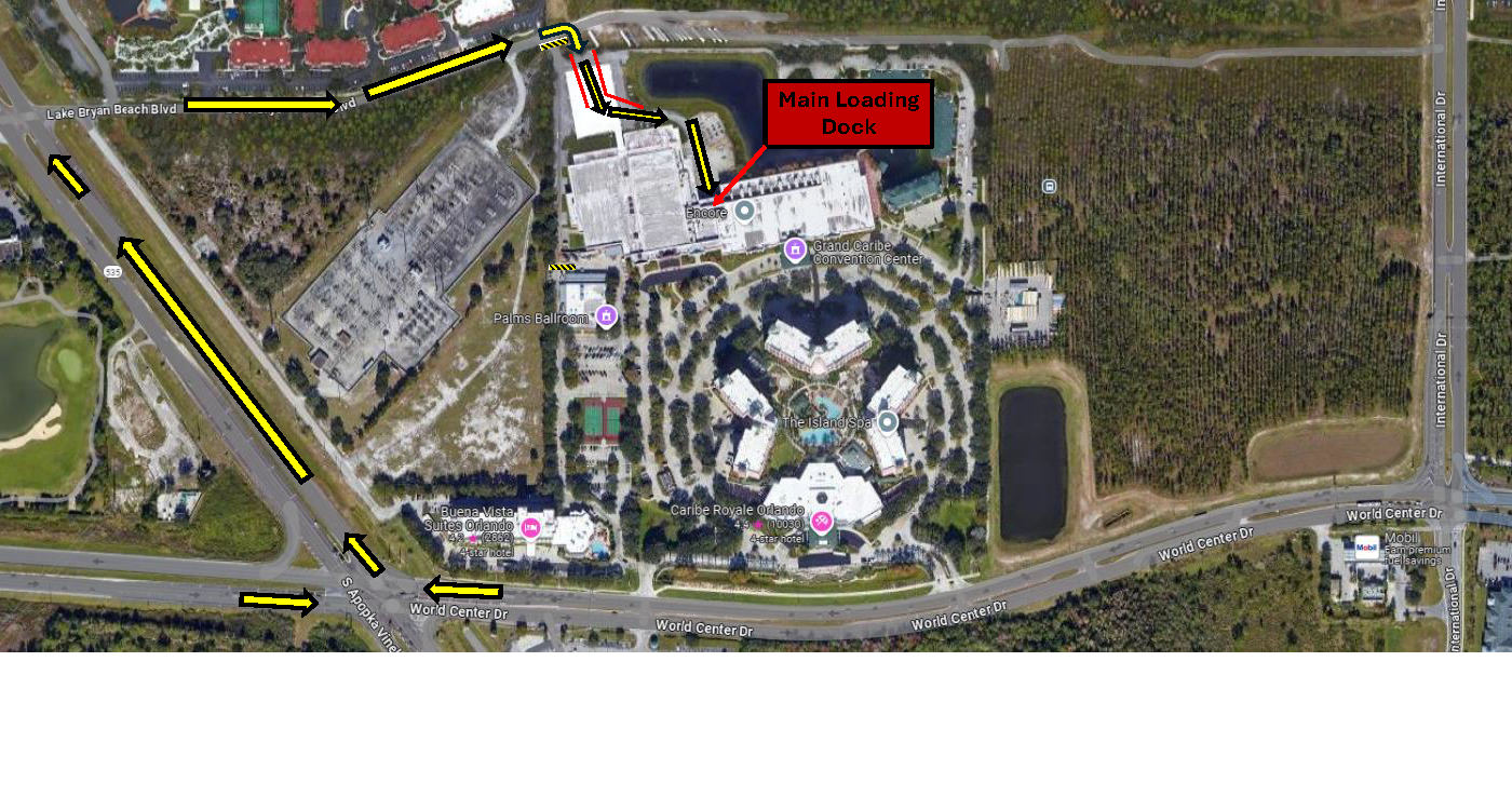 Caribe Royale Loading Dock Map